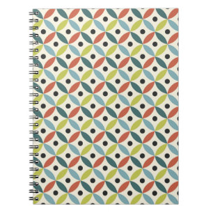 Colourful Mid Century decoration Notebook
