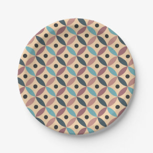 Colourful Mid Century decoration Paper Plate
