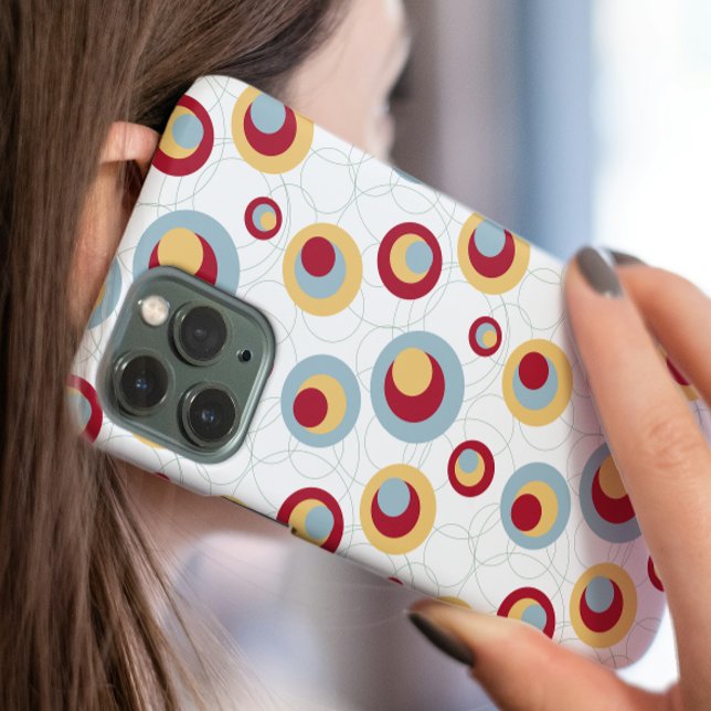 Colourful Mid Century Leopard Spots Retro Pattern iPhone 16 Case (Creator Uploaded)