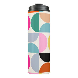 Colourful Mid Century Modern Abstract Pattern Thermal Tumbler