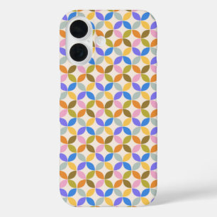Colourful Mid Century Modern Geometric Pattern  iPhone 16 Case