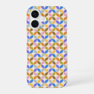 Colourful Mid Century Modern Geometric Pattern iPhone 16 Case