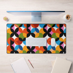 Colourful Mid Century Modern Pattern RETRO Abstrac Desk Mat