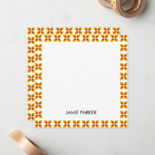 Colourful Mid Century Modern Personalised Name Card