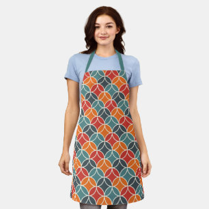 Colourful Mid-Century Modern Style Pattern Apron