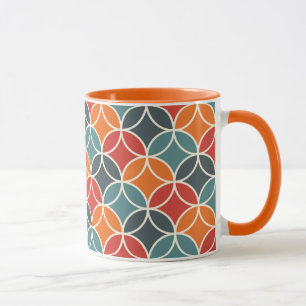 Colourful Mid-Century Modern Style Pattern Mug