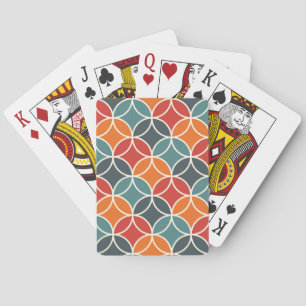 Colourful Mid-Century Modern Style Pattern Playing Cards