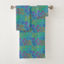 Colourful Mid Century Retro Pattern Art Design