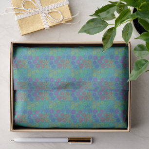 Colourful Mid Century Retro Pattern Art Design Tissue Paper