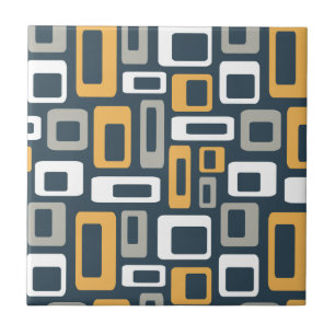 Colourful Mid Century style shapes Ceramic Tile