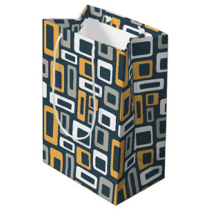 Colourful Mid Century style shapes Medium Gift Bag