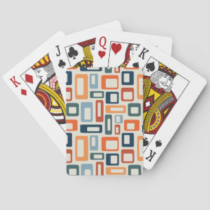 Colourful Mid Century style shapes Playing Cards