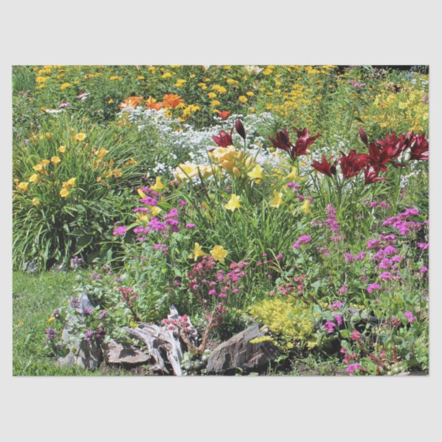 Colourful Mid Summer Gardens! Tissue Paper (Front)