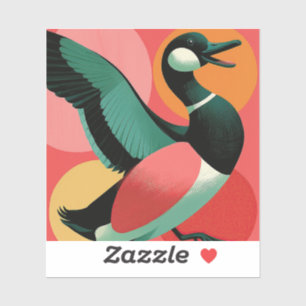Colourful Midcentury Modern Duck Geometric