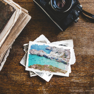Colourful Milos Greece Coastal View Postcard
