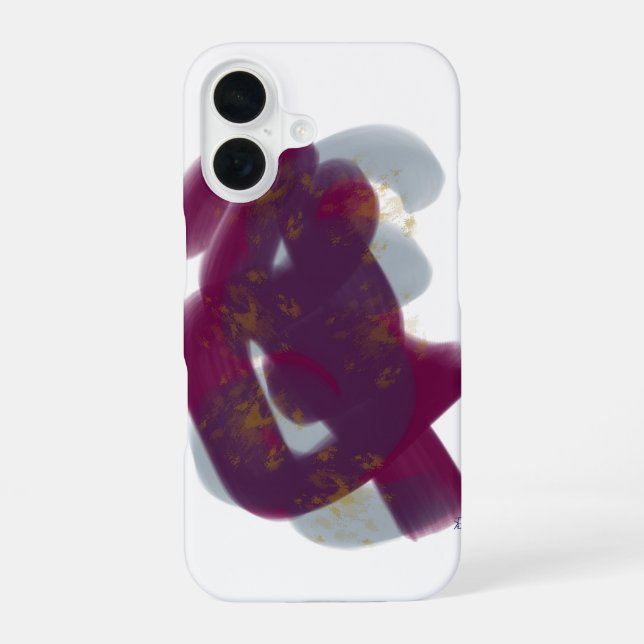 Colourful Minimal Abstract Artwork iPhone 16 Case (Back)