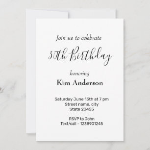 Colourful minimal add your text picture name invitation