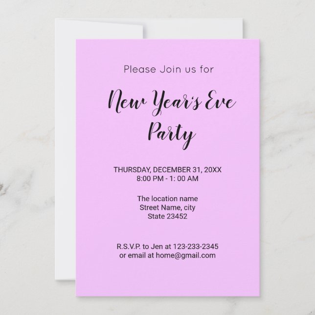 Colourful minimal add your text picture name  invitation (Front)