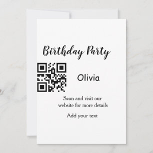 Colourful minimal add your text picture name  invitation