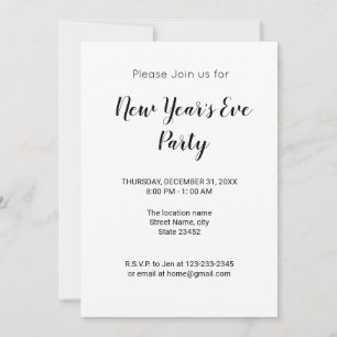 Colourful minimal add your text picture name invitation