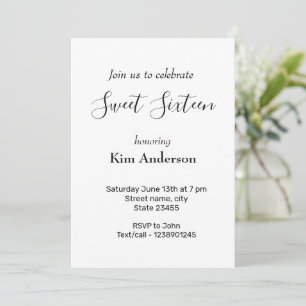 Colourful minimal add your text picture name invitation