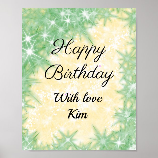 Colourful minimal add your text picture name  poster (Front)