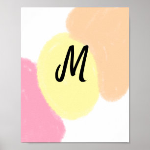 Colourful minimal add your text picture name poster
