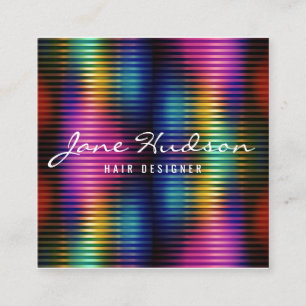 Colourful Minimalist Elegant Design Square Business Card