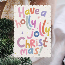 Colourful Minimalist Modern Christmas Holiday Card