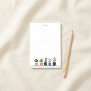 Colourful Minimalist vibrant Potted Plants Post-it Notes
