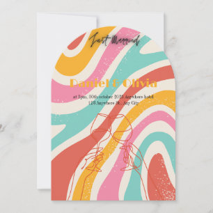 Colourful Minimalist Wedding Invitation