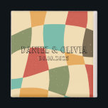 Colourful Minimalist Wedding Magnet<br><div class="desc">Colourful Minimalist Wedding Magnet</div>