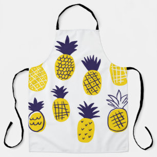 Colourful minimalistic abstract pineapples in scan apron