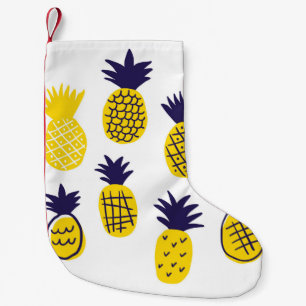 Colourful minimalistic abstract pineapples in scan small christmas stocking