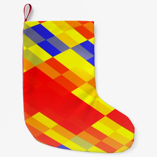 Colourful mix abstract background desingabstract,b small christmas stocking (Front)