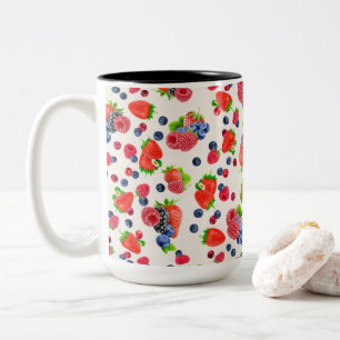 Colourful Mixed Berries Two-Tone Coffee Mug