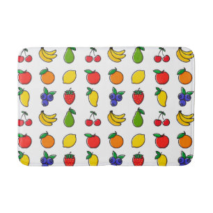Colourful Mixed Fruit Pattern Bath Mat