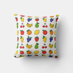 Colourful Mixed Fruit Pattern Cushion