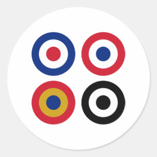 Colourful Mod Targets Classic Round Sticker