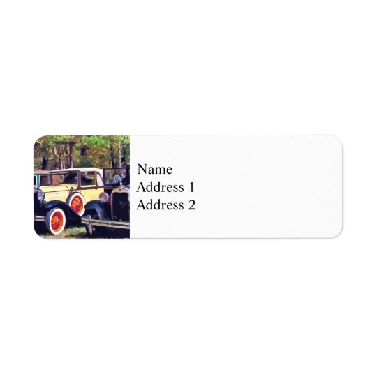 Colourful Model A's Return Address Label