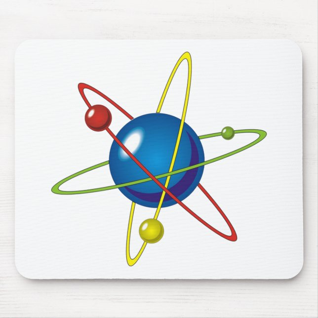 Colourful Model of the Atom Mouse Pad (Front)
