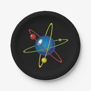 Colourful Model of the Atom Paper Plate