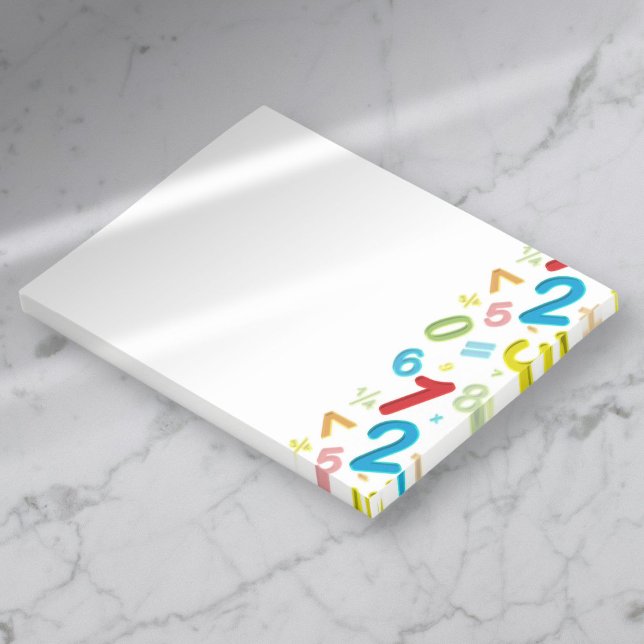 Colourful Modern 123 Numbers Math Post-it Notes (Colorful Modern 123 Numbers Math Post-it Notes)