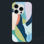 Colourful Modern Abstract Art Custom Name iPhone 15 Pro Case<br><div class="desc">Protect your phone with this unique colourful art case. This design features abstract art hand-painted by me. You can personalise the text with your name. All the arts in my shop (ByEunmee) are hand-painted by me. © Eun Mi Kim © Eunmee Studio</div>