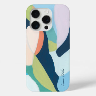 Colourful Modern Abstract Art Custom Name iPhone 15 Pro Case