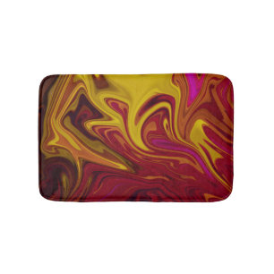 Colourful Modern Abstract Art   pastel oil canvas Bath Mat