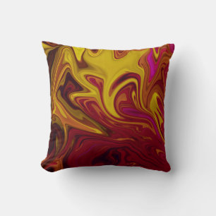 Colourful Modern Abstract Art   pastel oil canvas Cushion