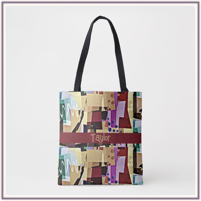Colourful Modern Abstract Art Pattern Tote Bag (Creator Uploaded)