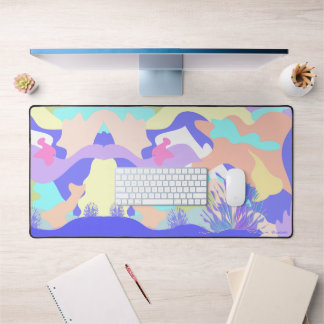 Colourful Modern Abstract Art Relaxing Computer  Desk Mat
