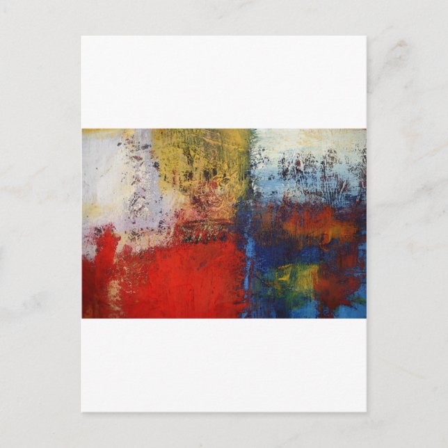 Colourful Modern Abstract Artwork Postcard (Front)